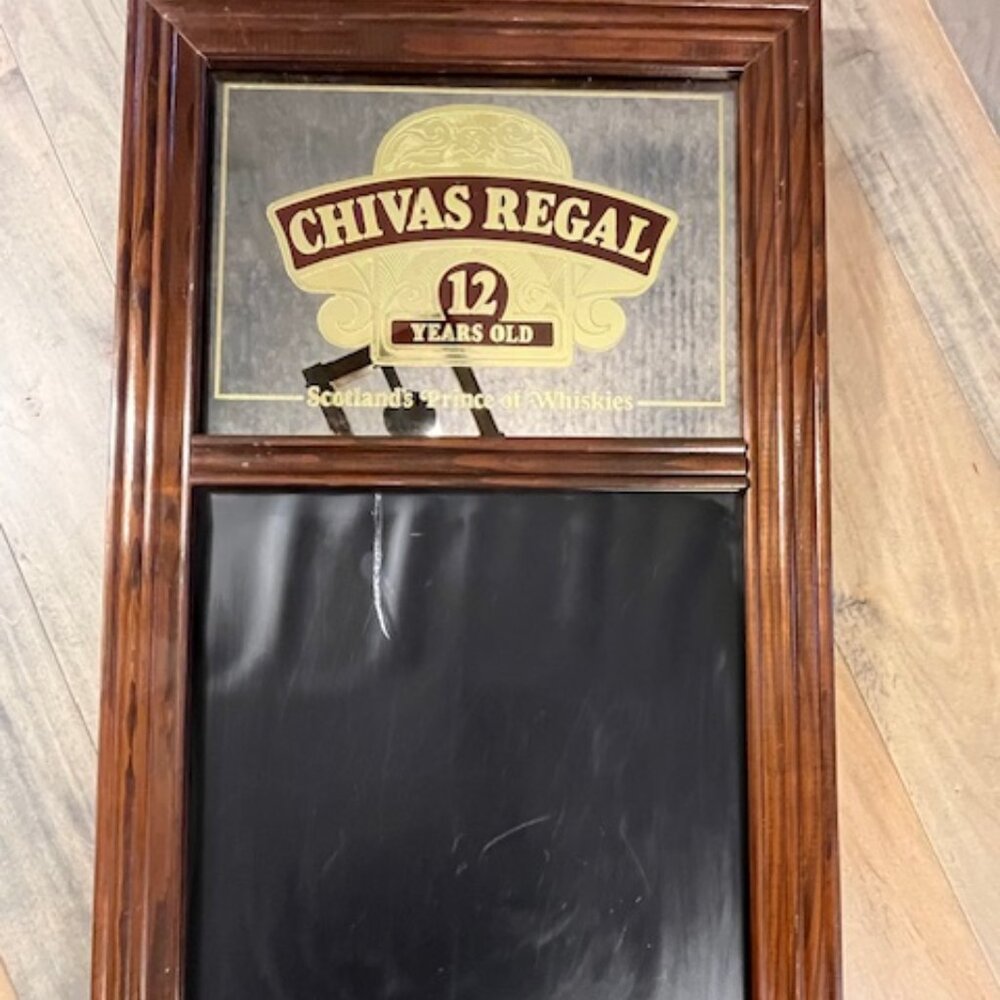 Vintage Chivas Regal 12 years old blended Scotch whisky chalk board / mirror
